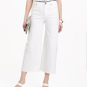 J. CREW • RAYNER WIDE LEG HIGH WAIST WHITE DENIM